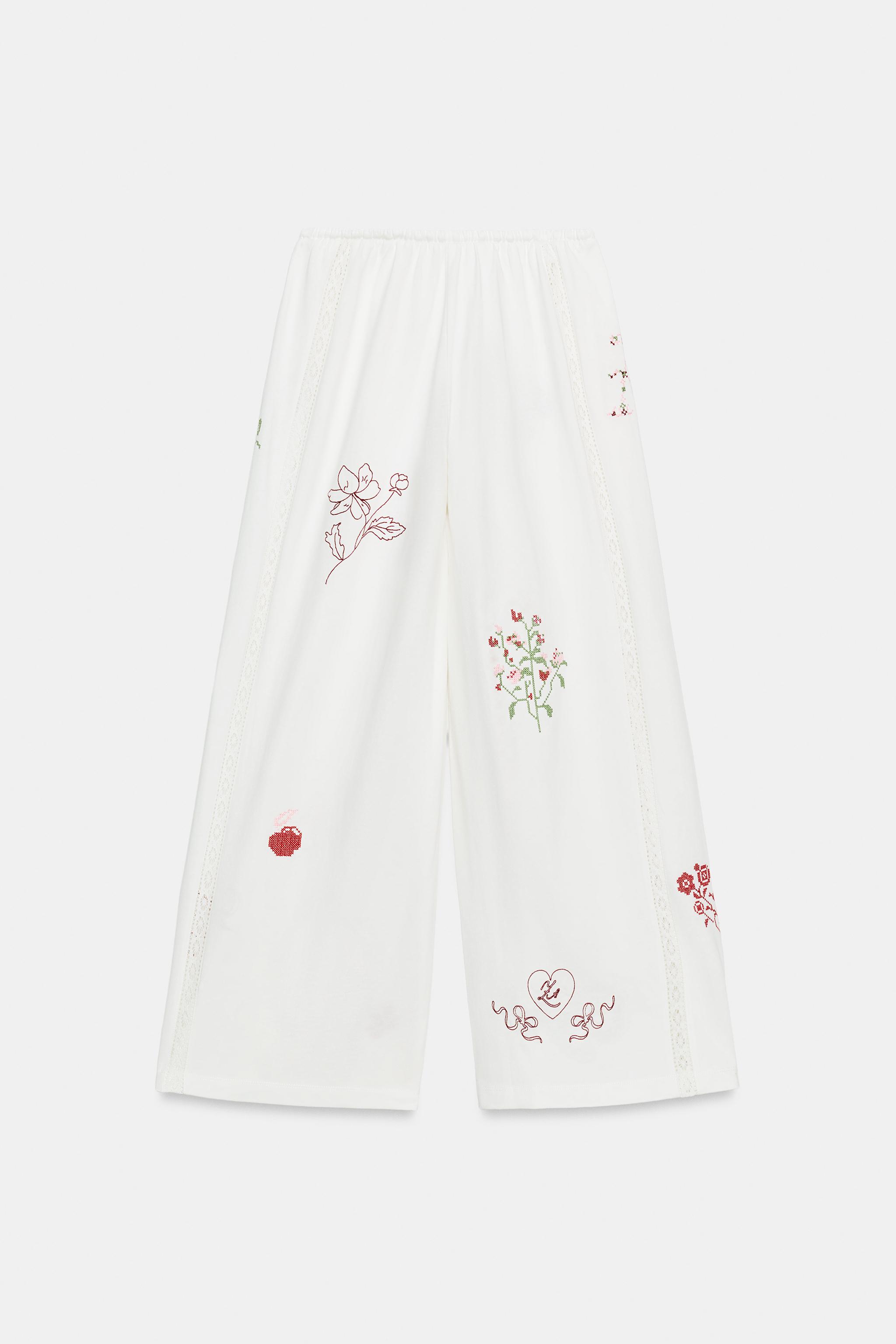PANTALON LONG BRODÉ